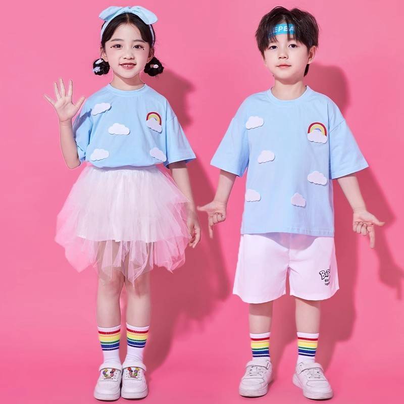 Children's Chorus Performance Services Children's Games Primary School Student La La Team Performance Clothing Chorus Set Women