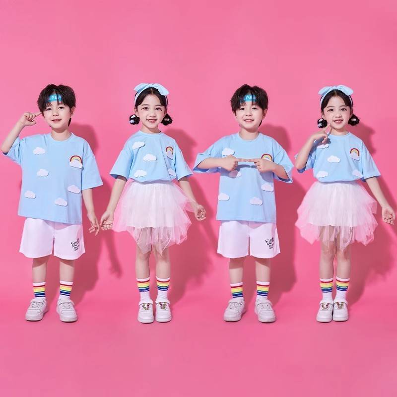 Children's Chorus Performance Services Children's Games Primary School Student La La Team Performance Clothing Chorus Set Women
