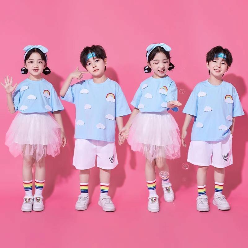 Children's Chorus Performance Services Children's Games Primary School Student La La Team Performance Clothing Chorus Set Women