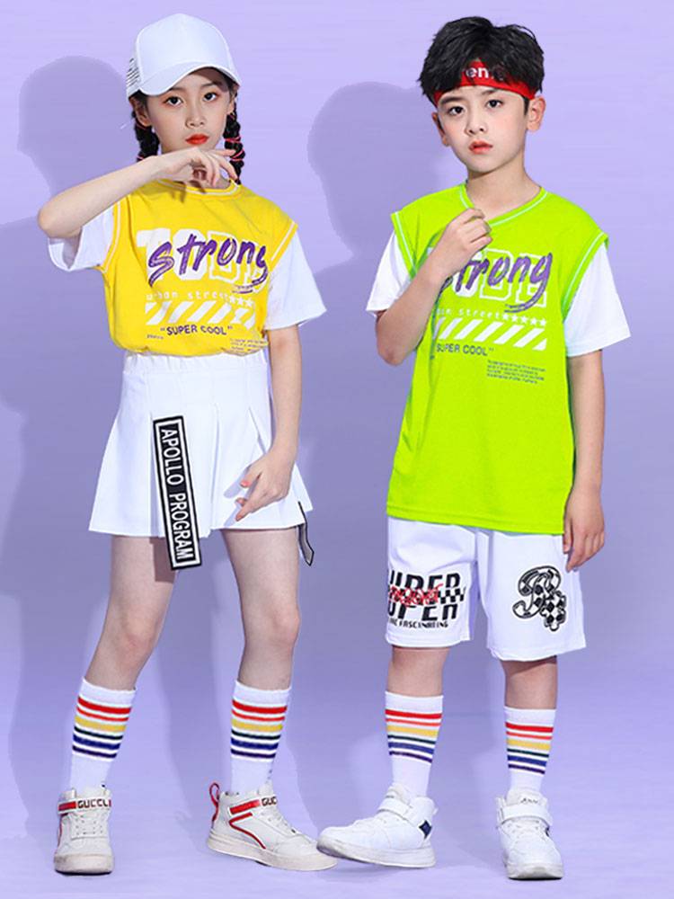 Children La La Team La La Raoming performance jazz dance clothing clothing hip -hop hip -hop set cheerleading exercise men and women