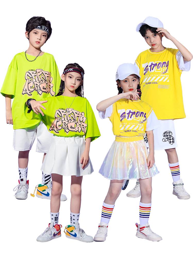 Children La La Team La La Raoming performance jazz dance clothing clothing hip -hop hip -hop set cheerleading exercise men and women