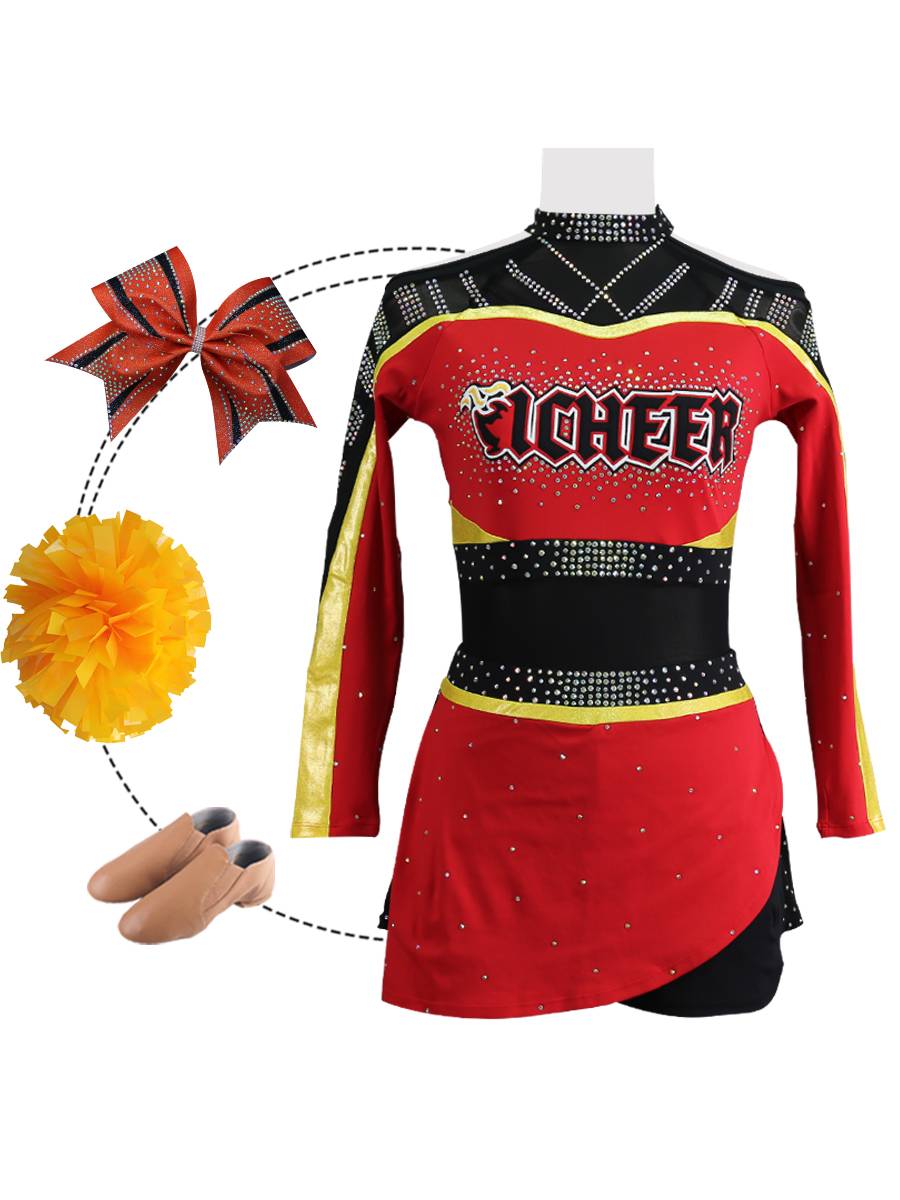 Customized primary and secondary school students cheerleader clothing performance campus flower ball skills la la la gallery competition clothing male and girls