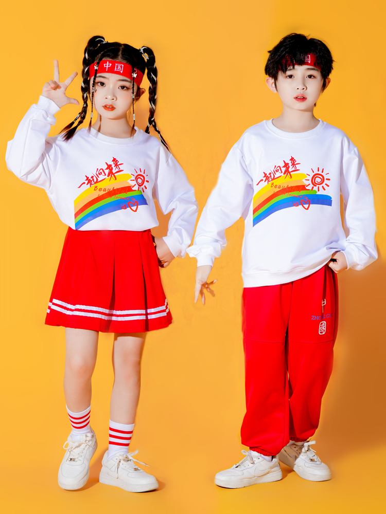 Children's Children's La La Raid performance service primary and secondary school school sports meeting opening ceremony class service cheerleader performance clothing