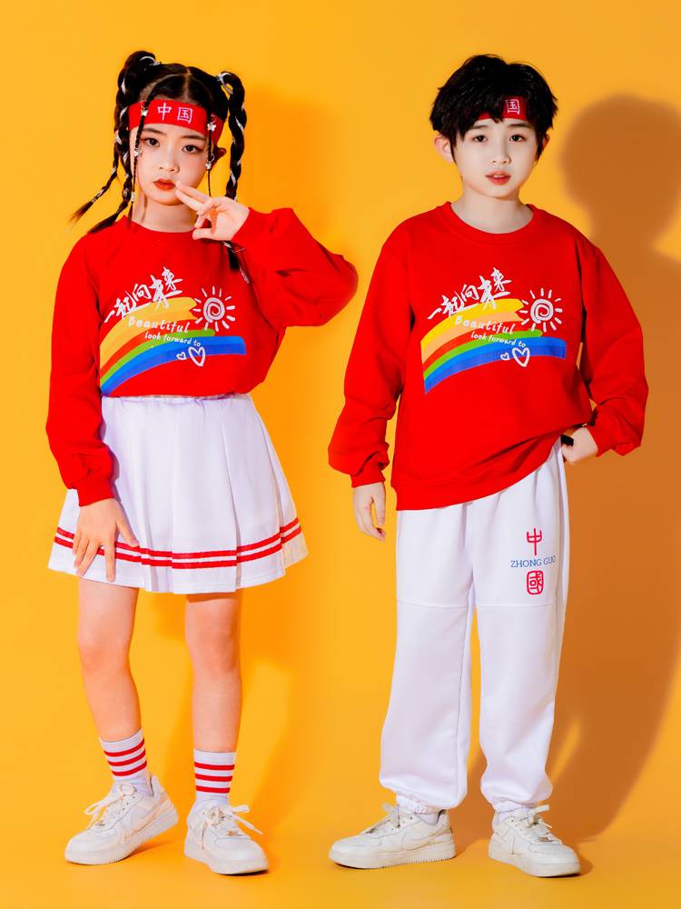 Children's Children's La La Raid performance service primary and secondary school school sports meeting opening ceremony class service cheerleader performance clothing
