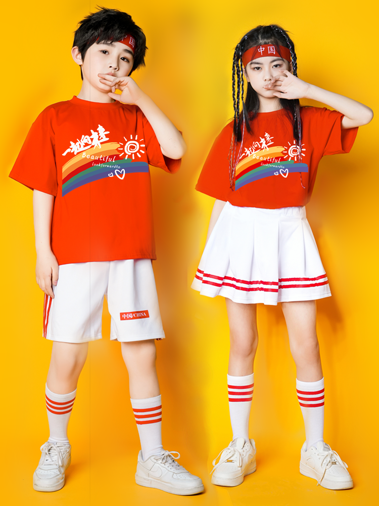 Children's Children's La La Raid performance service primary and secondary school school sports meeting opening ceremony class service cheerleader performance clothing