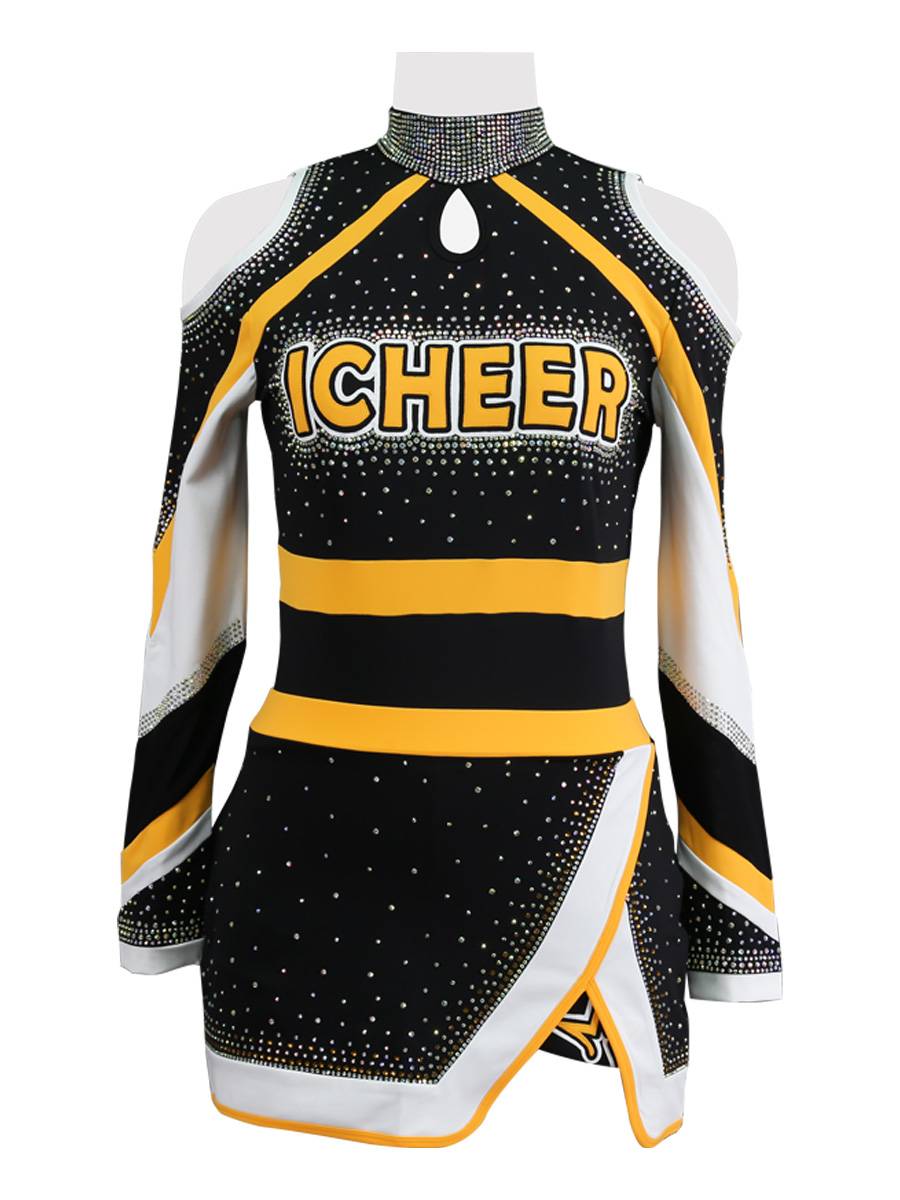 Customized professional cheerleading clothing women's campus skills cheerleader competition clothing performance adult flower ball clothing