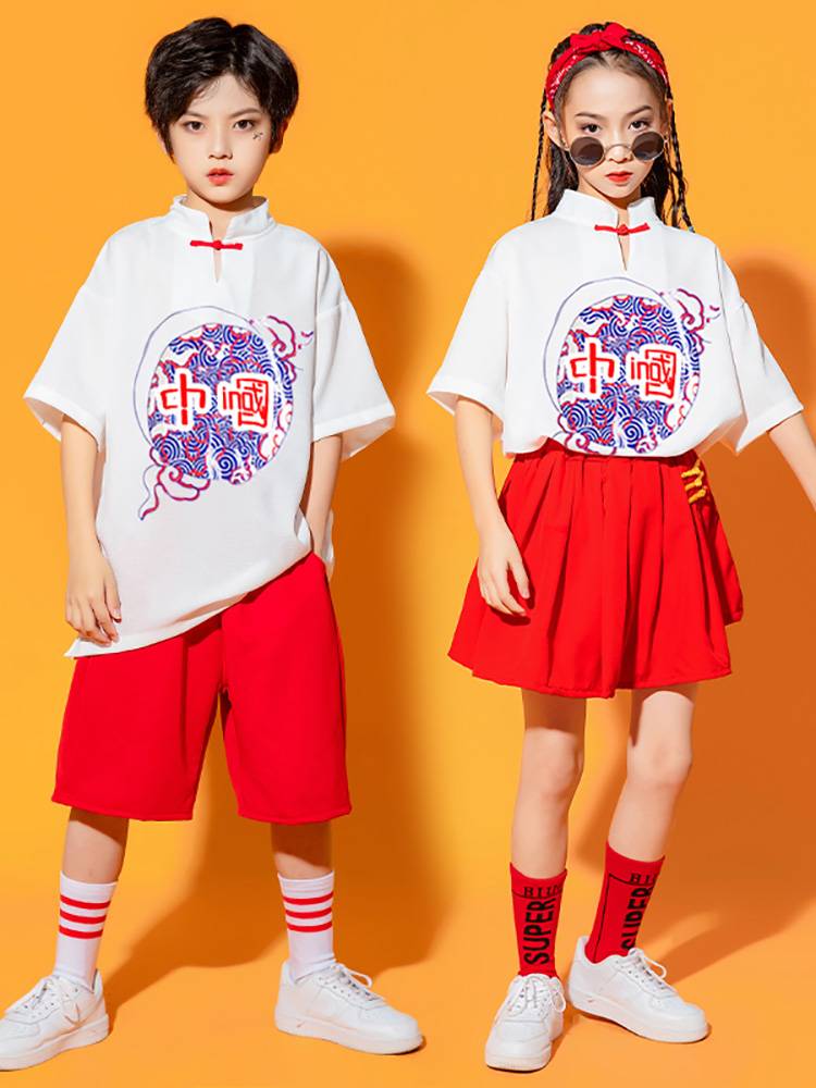 Children's hip -hop hip -hop tide service elementary school student cheerleading team performance service Lala operating service jazz dance set