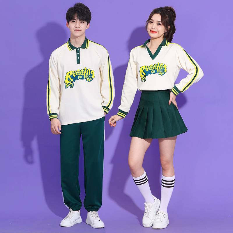 Autumn and winter cheerleader clothing women's team adult Lala team cheerleading song performance dance bodybuilding suits long sleeves