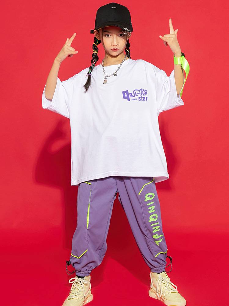 Children's Children's Laquer Hip -Hop Performance Services Jazz Games La Rulai cheerleader performance men and women street dance