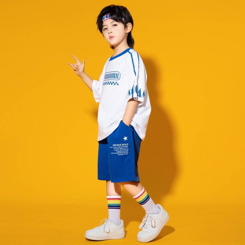 Children's La La Team Performance Service Boys Hip -Hop Trending Kindergarten Primary and Middle School Students La La Fukao Performance Class