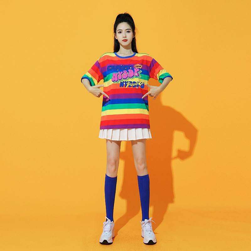 Modern groups performed adult hip -hop hipks hip -hop cheerleading team Korean dance female group student jazz dance clothing women's wave