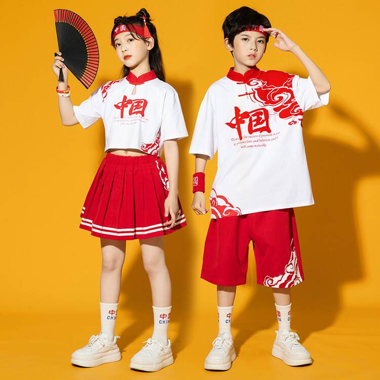 Academy Feng Shaojie Dance Retro China Trends Six 1st Day Games opening cheerleader performance clothing