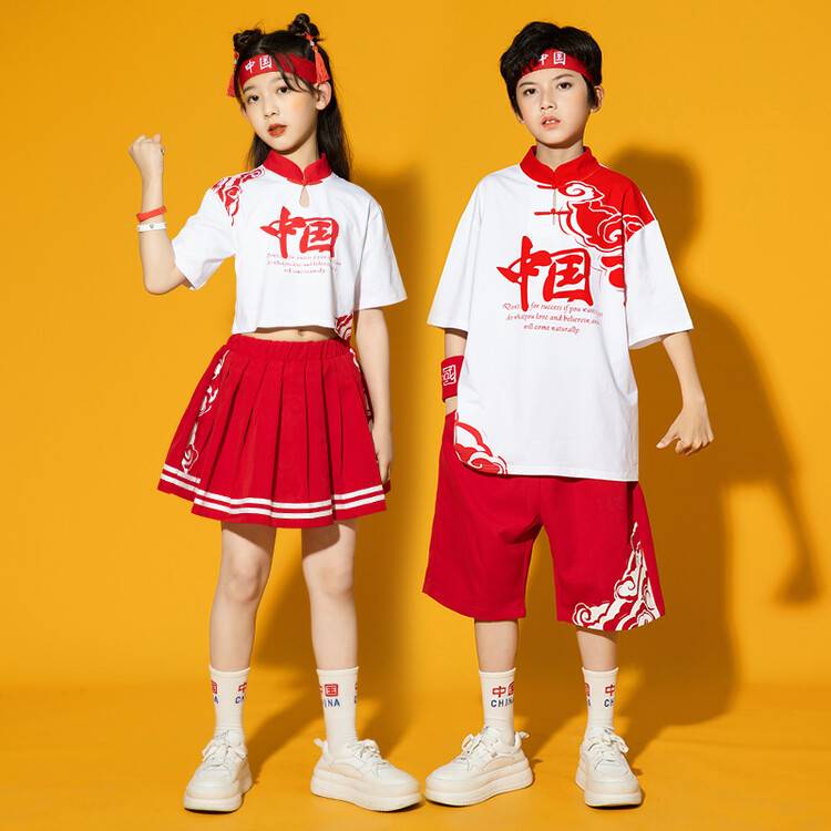 Academy Feng Shaojie Dance Retro China Trends Six 1st Day Games opening cheerleader performance clothing