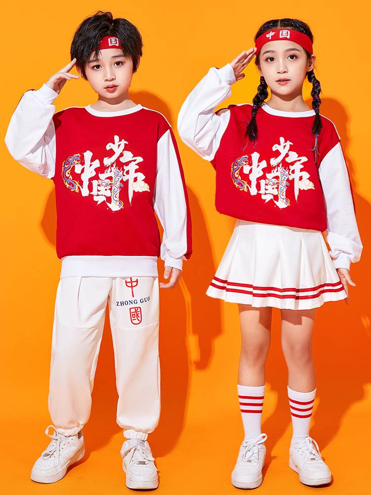 Children cheerleading team performance service kindergarten Lala team national tide performance class service elementary school competition sports meeting clothing