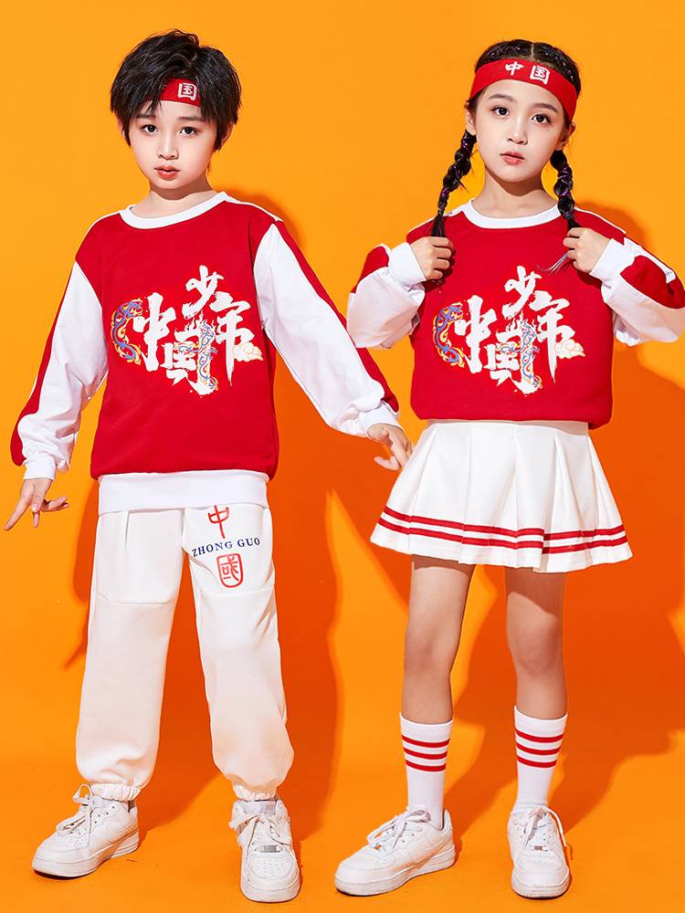 Children cheerleading team performance service kindergarten Lala team national tide performance class service elementary school competition sports meeting clothing