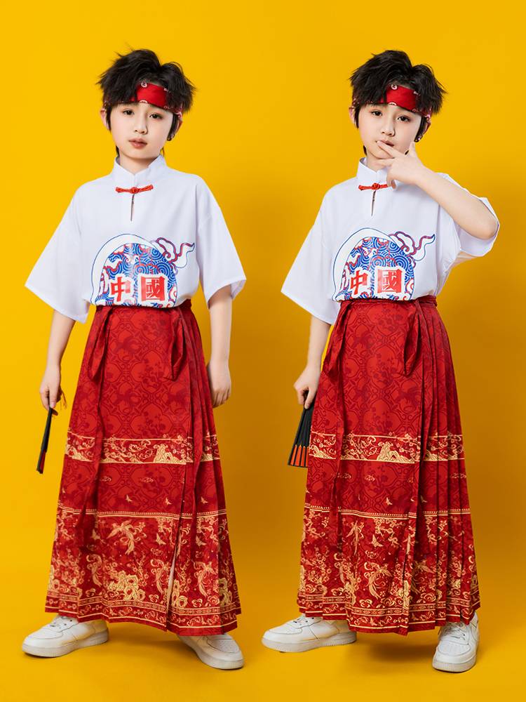 Liuyi Children's Performance Server Primary School Games opening ceremony Chinese style horse noodle skirt cheerleader performance service