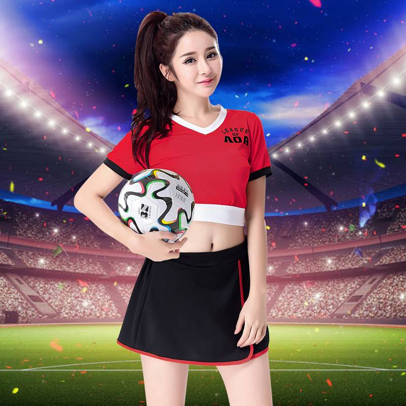College students La La team clothing female football baby Performance show adult sexy jazz dance performance set