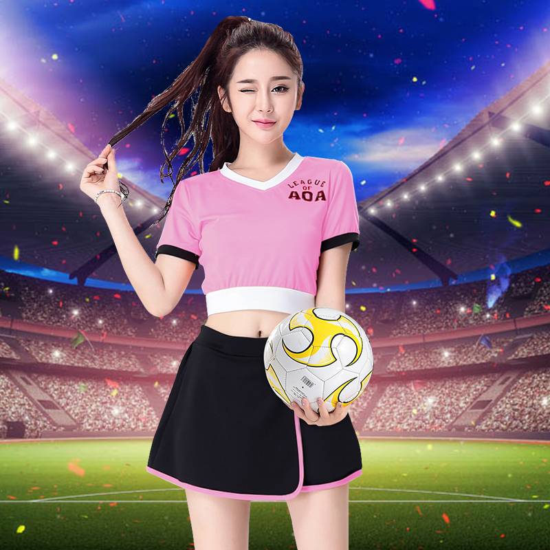 College students La La team clothing female football baby Performance show adult sexy jazz dance performance set