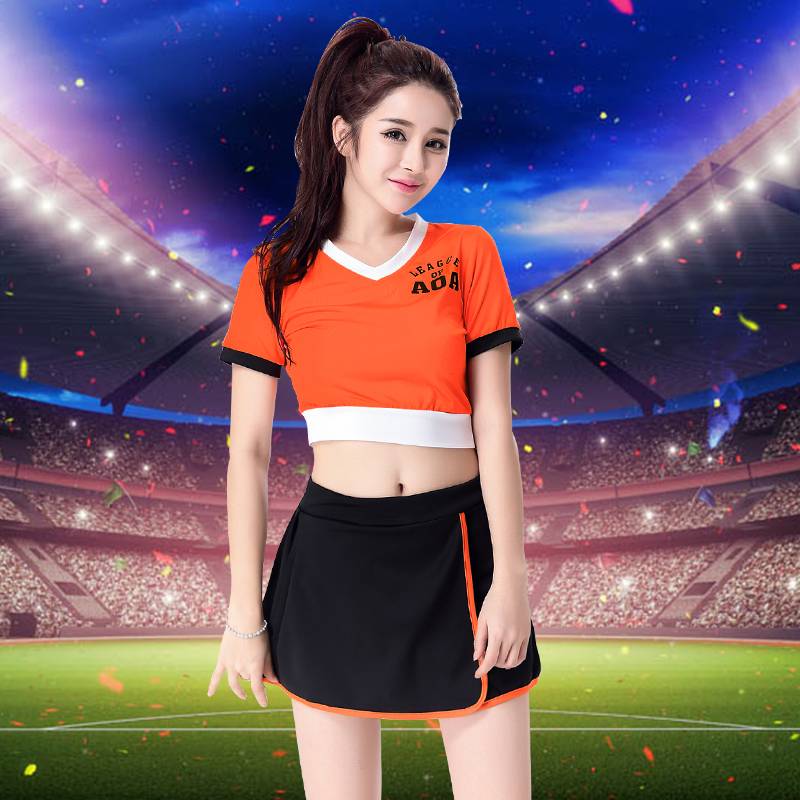 College students La La team clothing female football baby Performance show adult sexy jazz dance performance set