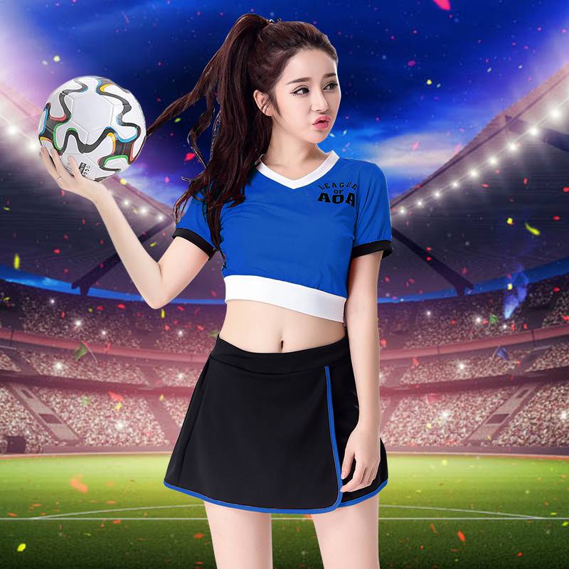 College students La La team clothing female football baby Performance show adult sexy jazz dance performance set