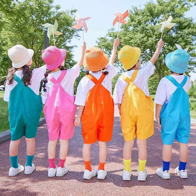 Children's Children's La Team Performance Clothing Kindergarten Graduation Photo Candy Color Belt Pants Performance Service