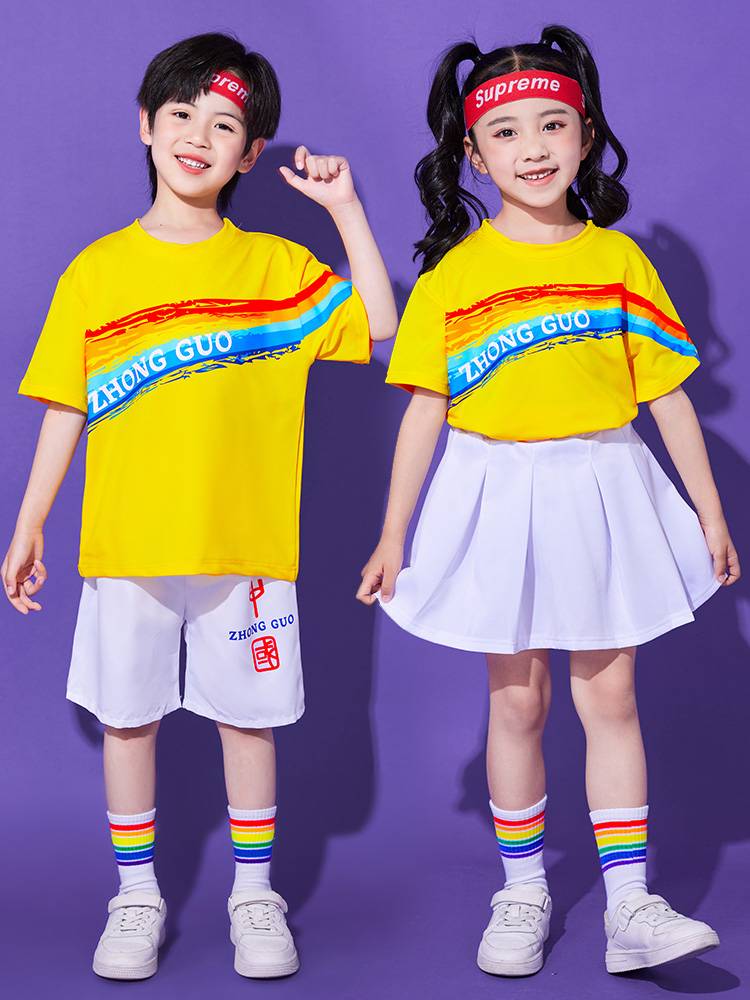 Children's Children's La Team Performance Games Clothing Primary School Student Lara Team Kindergarten Class Service Performance Summer