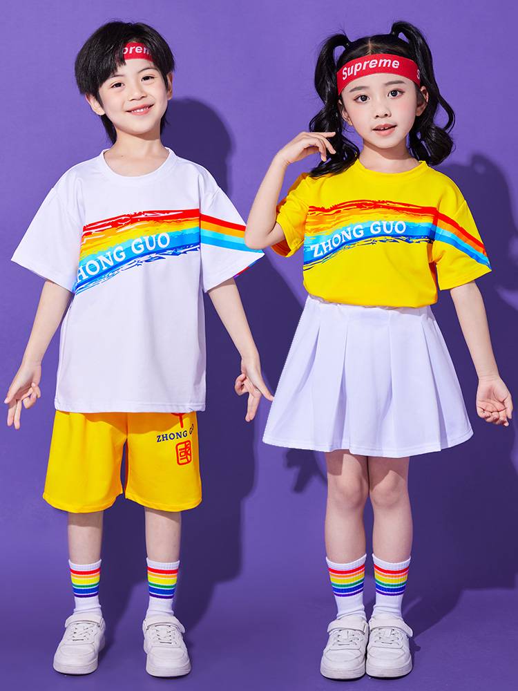Children's Children's La Team Performance Games Clothing Primary School Student Lara Team Kindergarten Class Service Performance Summer