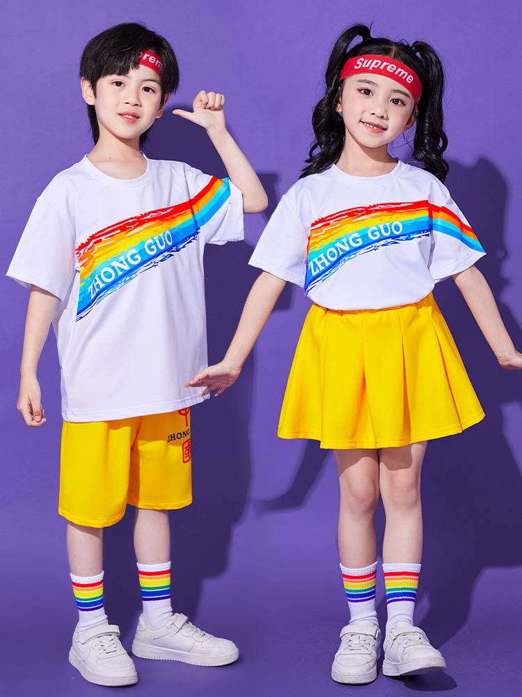 Children's Children's La Team Performance Games Clothing Primary School Student Lara Team Kindergarten Class Service Performance Summer