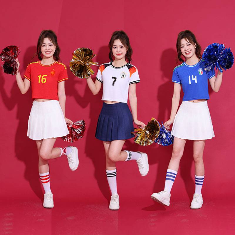 Soccer Baby 2024 European Cheerleading women's costumes and lesbian group costumes
