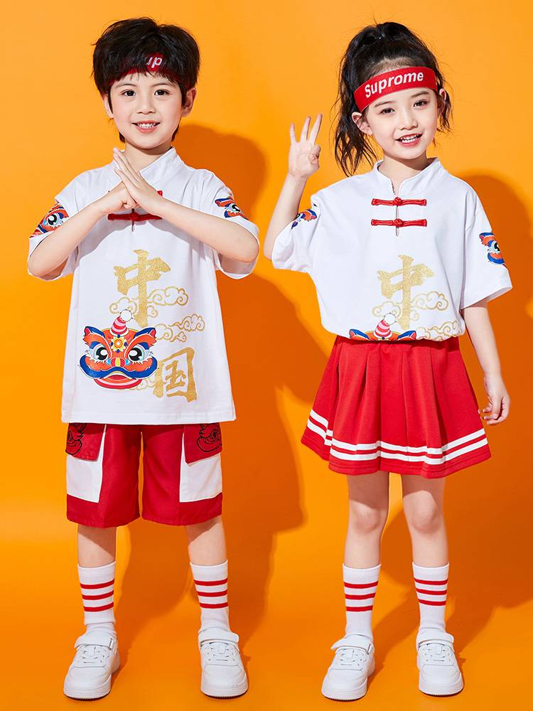 Children's Children's La Team Performance Services Primary School Games Performance Class Service Kindergarten Graduate Graduate Costume Country