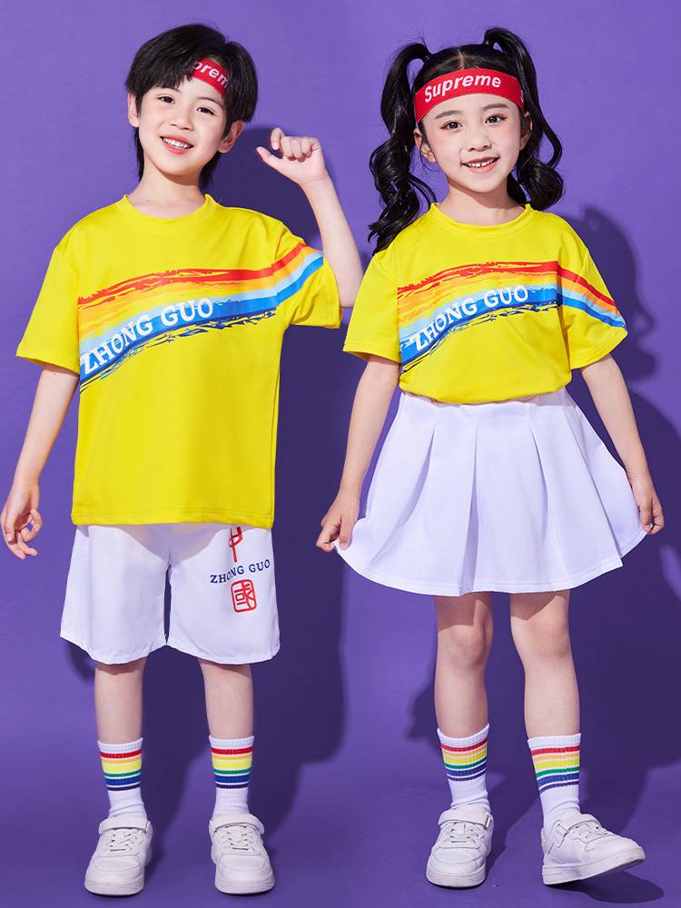 Children's Children's La Team Performance Services Primary School Games Performance Class Service Kindergarten Graduate Graduate Costume Country