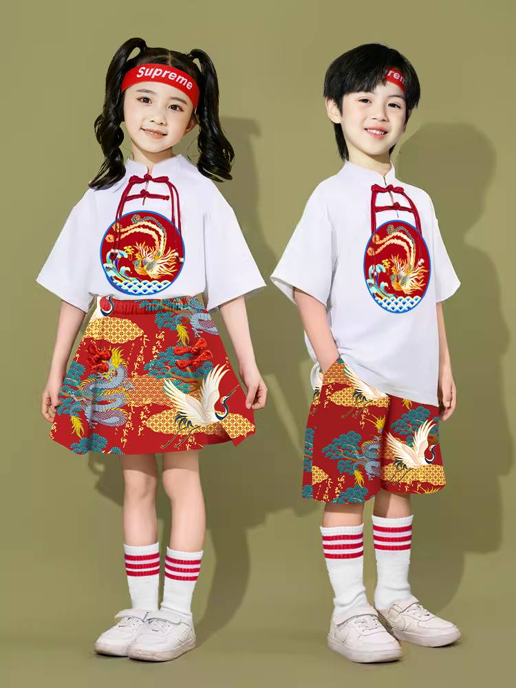 Children's Children's La Team Performance Services Primary School Games Performance Class Service Kindergarten Graduate Graduate Costume Country