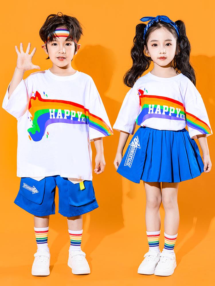 Summer Children's Performance Costume Kindergarten Chorus La La Team Performance Service Summer Primary School Games La Raid