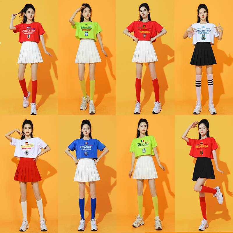 European National Team Cup Lala Team Clothing Women's Set Skills Football Baby Uniform Vitality Cheerleader Performance Service