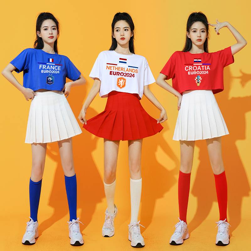 European National Team Cup Lala Team Clothing Women's Set Skills Football Baby Uniform Vitality Cheerleader Performance Service