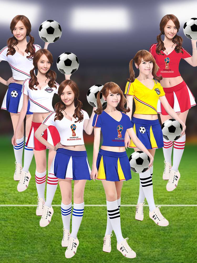 Basketball Baby La La Team Costume Women's Set World Football Cup jersey adult female sexy dance performance clothing