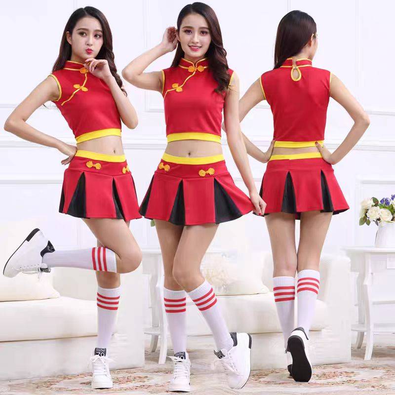 Guofeng La La Team Costume Women's Vibrant Four Shooting Fitness Student Games opening ceremony women's team Lala team performance