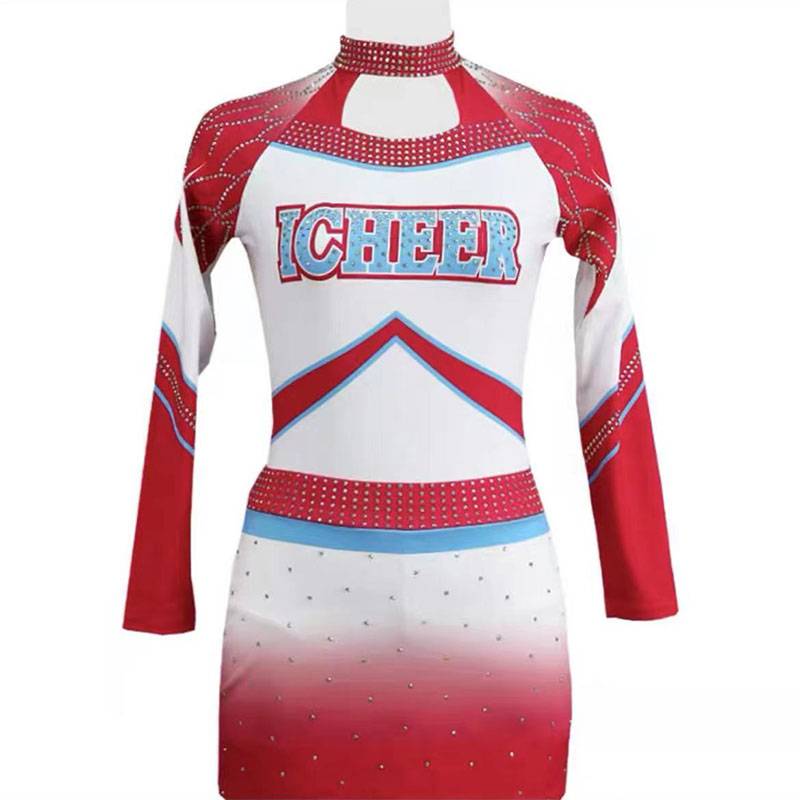 June 1 new cheerleading team service children's dance clothing adult men and women long -sleeved cheerleades performance service