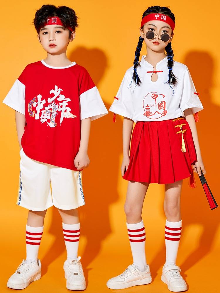 Children's cheerleading team performance service hip -hop kindergarten primary school sports meeting opening class service Lala team performance clothing