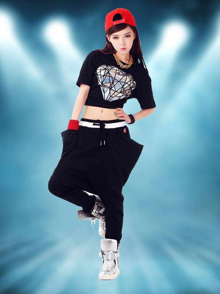 Primary school student hip -hop frame drum performances hip -hop dance jazz dance watch show tidal clothing set cheerleader cheerleader clothing