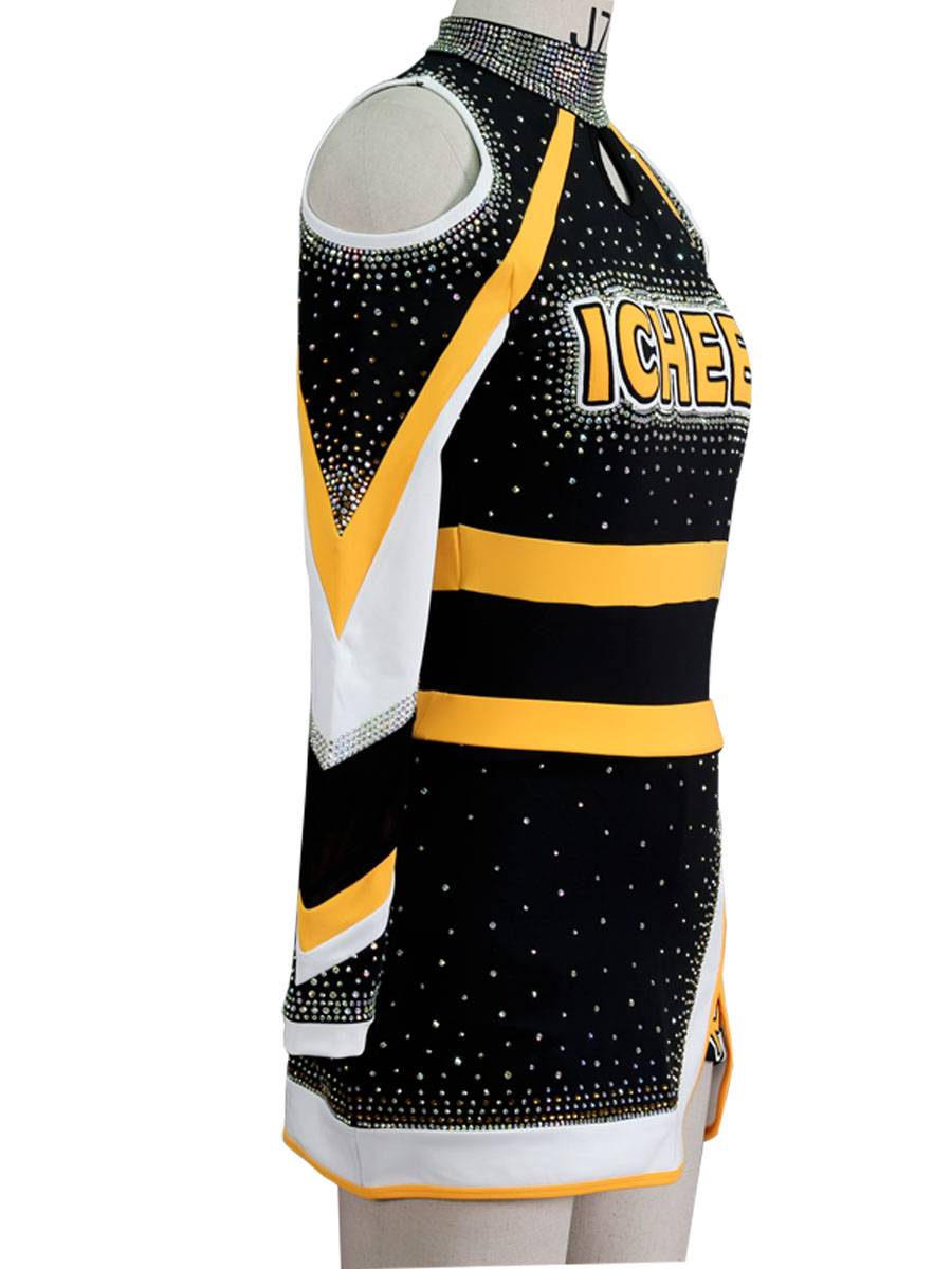 Student competition performance of flower ball skills spring and summer new long -sleeved full set of custom football basketball cheerleader clothing