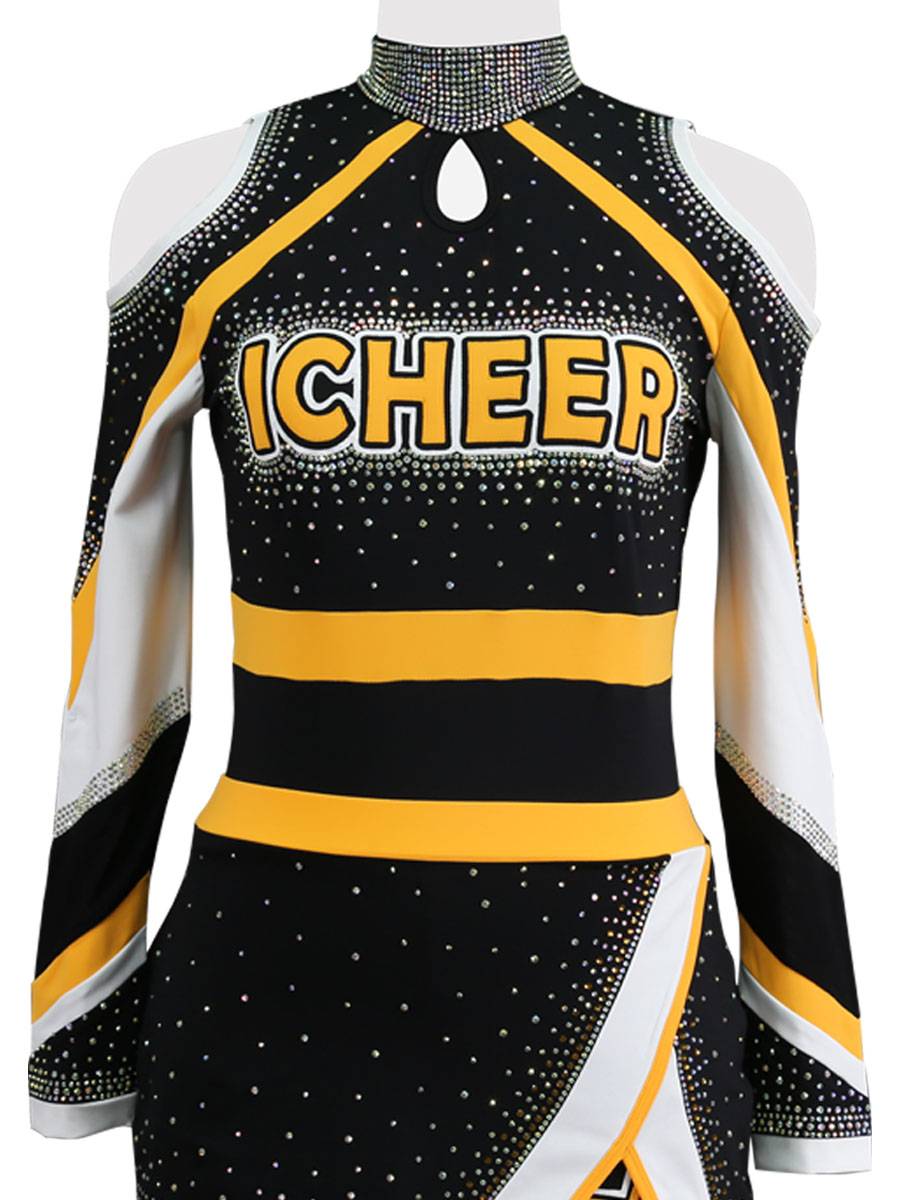 Student competition performance of flower ball skills spring and summer new long -sleeved full set of custom football basketball cheerleader clothing