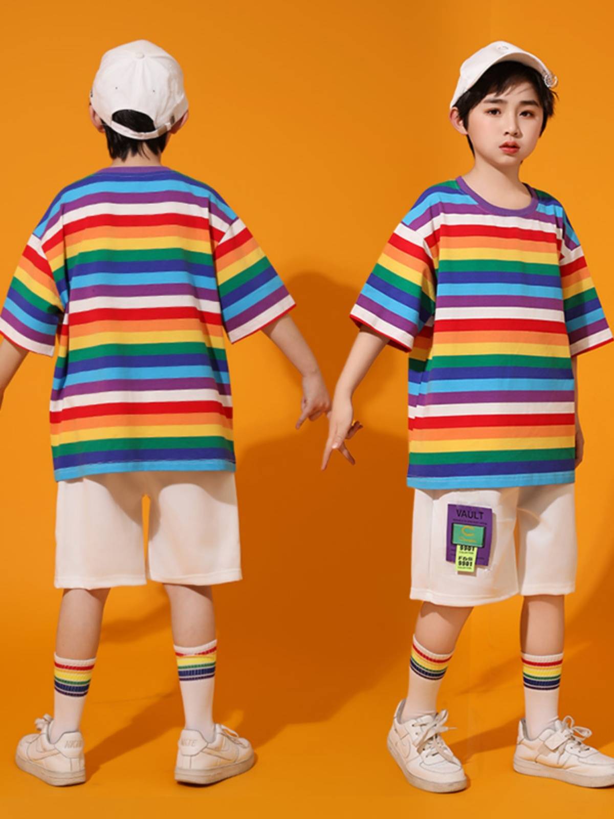 Liuyi Kindergarten Children's La Team Performance Services Rainbow Skirt Men and Women La Rale Exercise Performance Service Street Dance