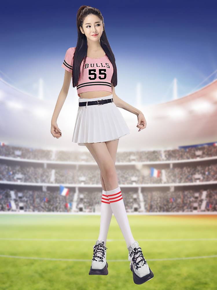 College Student Football Baby Lala team performing clothes Korean female group adult la la la la lacaking jazz dance watch show