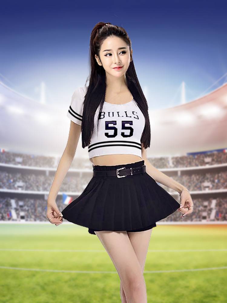 College Student Football Baby Lala team performing clothes Korean female group adult la la la la lacaking jazz dance watch show