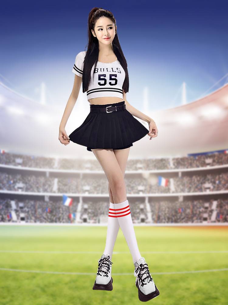 College Student Football Baby Lala team performing clothes Korean female group adult la la la la lacaking jazz dance watch show