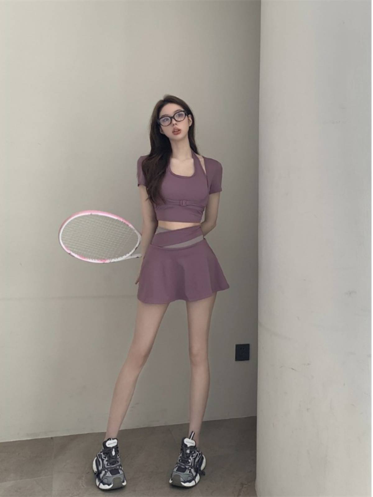 Chinese style short -sleeved yoga sports fitness clothes fake two -piece top cheerleading team football baby cheerleading suit