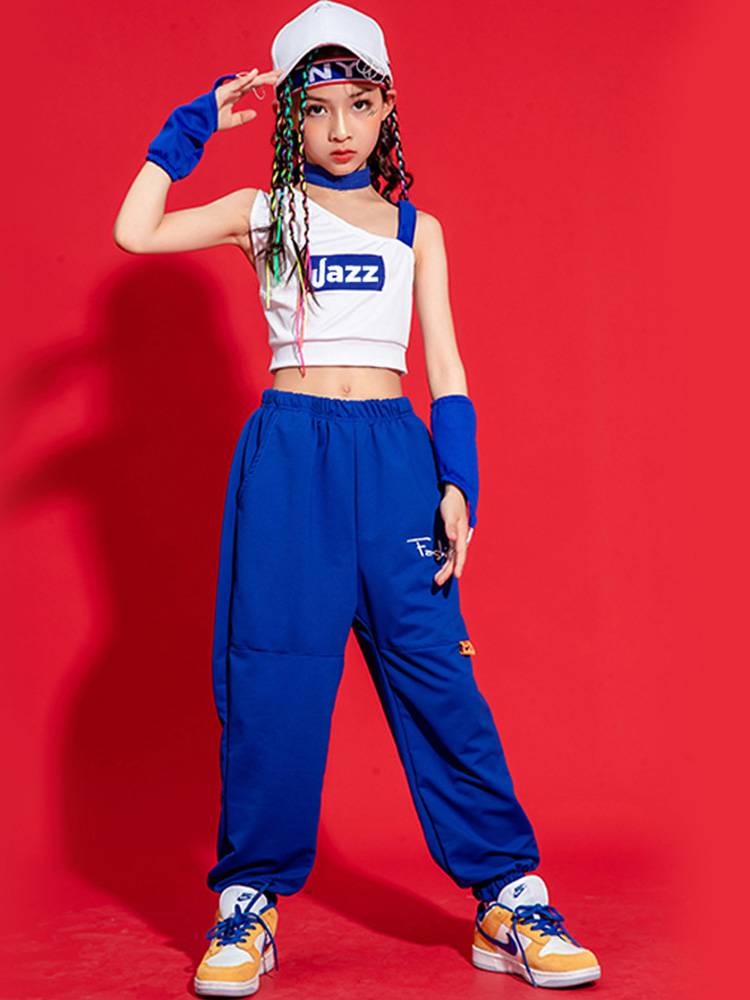 Children's Jazz Performance Fun Hip -Hop Street Dance Set Cheerleading La Row Team Performance Server Primary School Student Competition Clothing