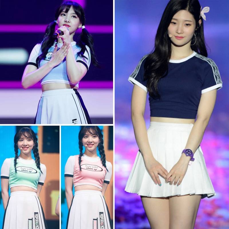 Korean girls' cheerleading student's opening of the ensemble group jazz costume