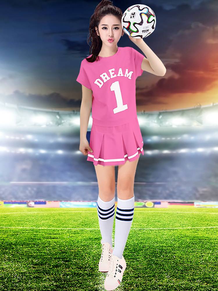 European Football Cup cheerleader cheerleading men's and women's clothing sports meetings cheerleading women's group Same cheerleader set
